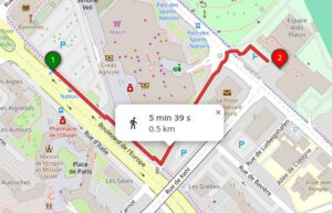 Parcours marche de Vélostanlib Nations à Parc des Sports